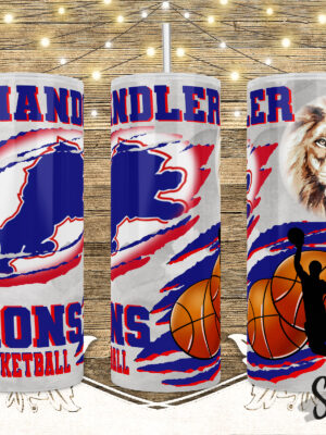 Chandler Lions Basketball-20 oz Skinny Tumbler