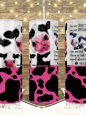Pink Cow Print Heifers Design Tumbler Design PNG
